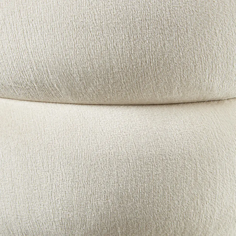 tectake Hocker Altu, gestoffeerd, opbergruimte, Fluweellook Crèmewit
