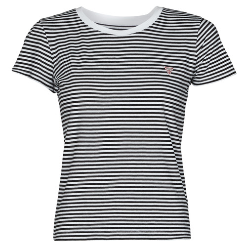 Guess - ES SS GUESS LOGO BABY TEE - Noir / Blanc