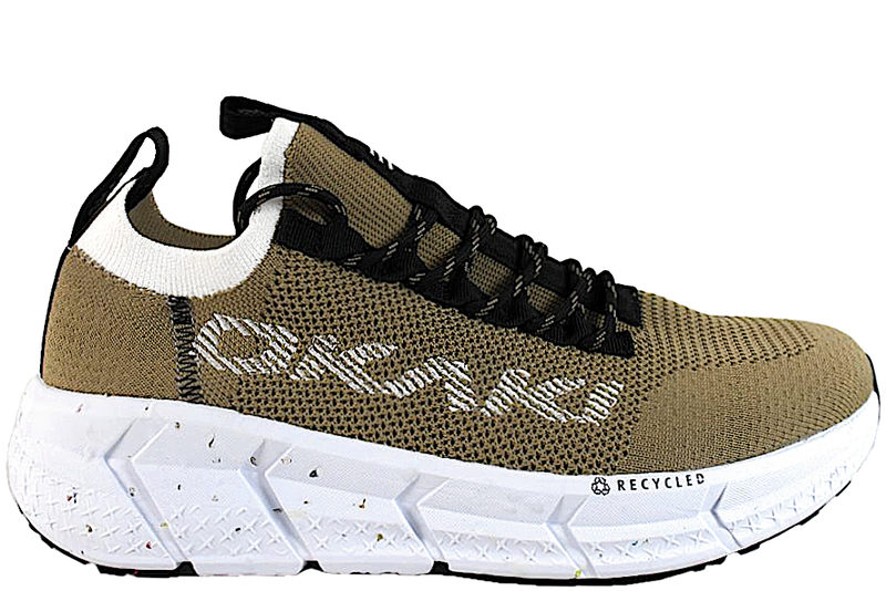OKAKI SNEAKERS I OLIENGRØNT TEKSTIL