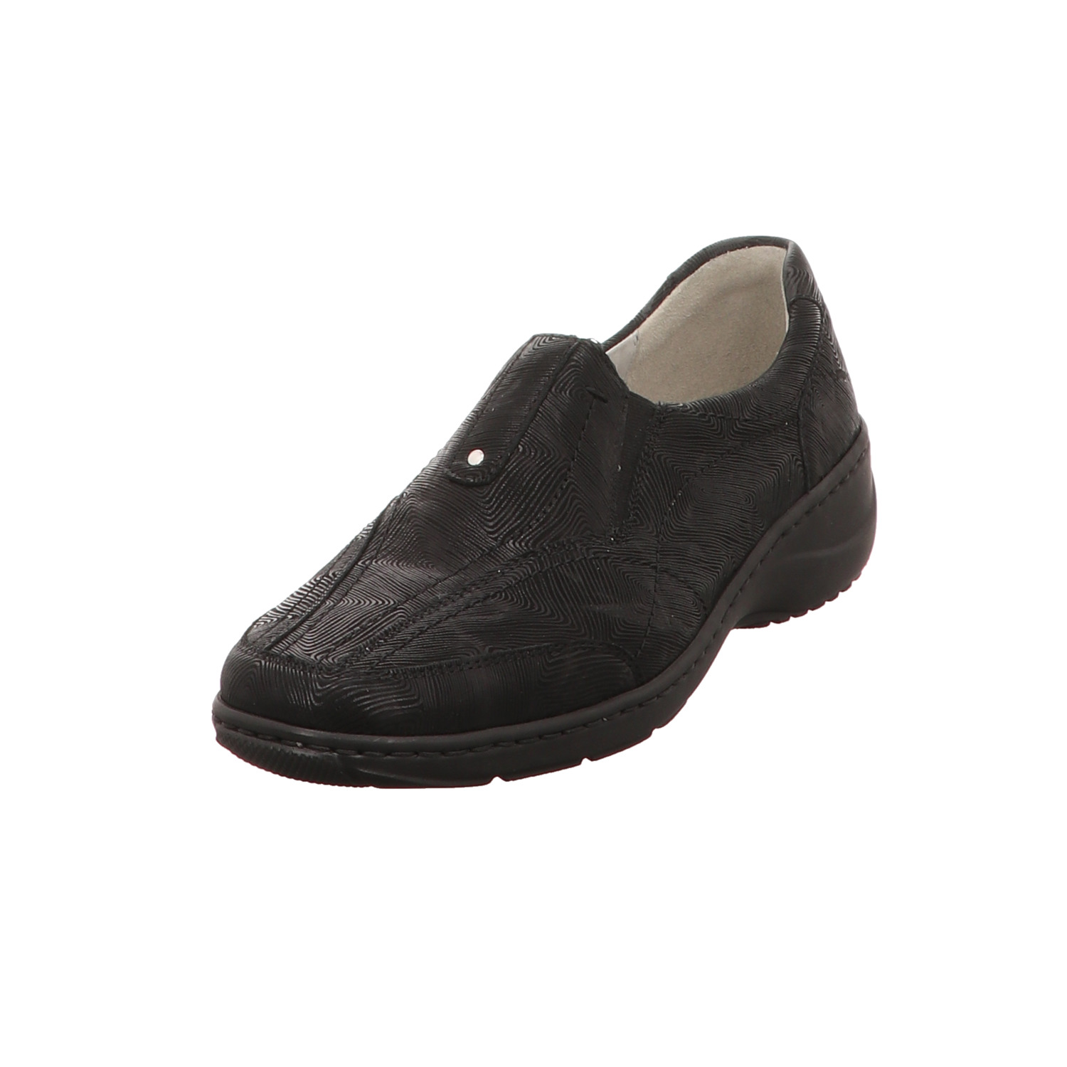 Waldläufer Slipper schwarz schwarz