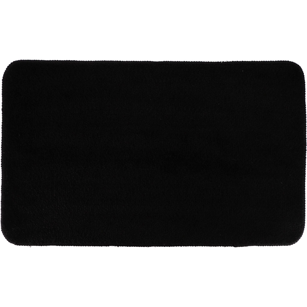 Tapis en microfibres et latex noir 45x75cm