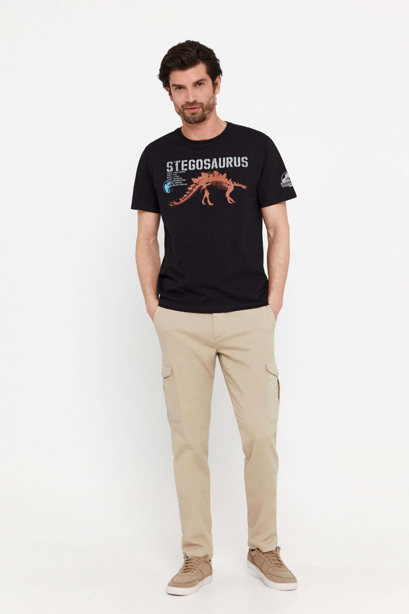 Camiseta gráfica jurassic park - Preto