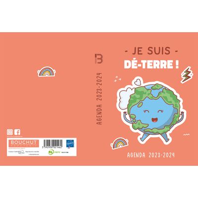 Agenda Fun - 1 jour par page - 12,5 x 17,5 cm - terre - Bouchut