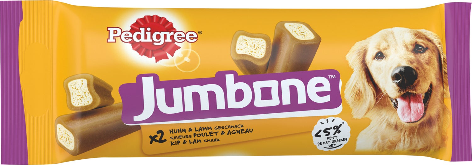 Pedigree Jumbone hondensnack kip en lam medium adult 180 g