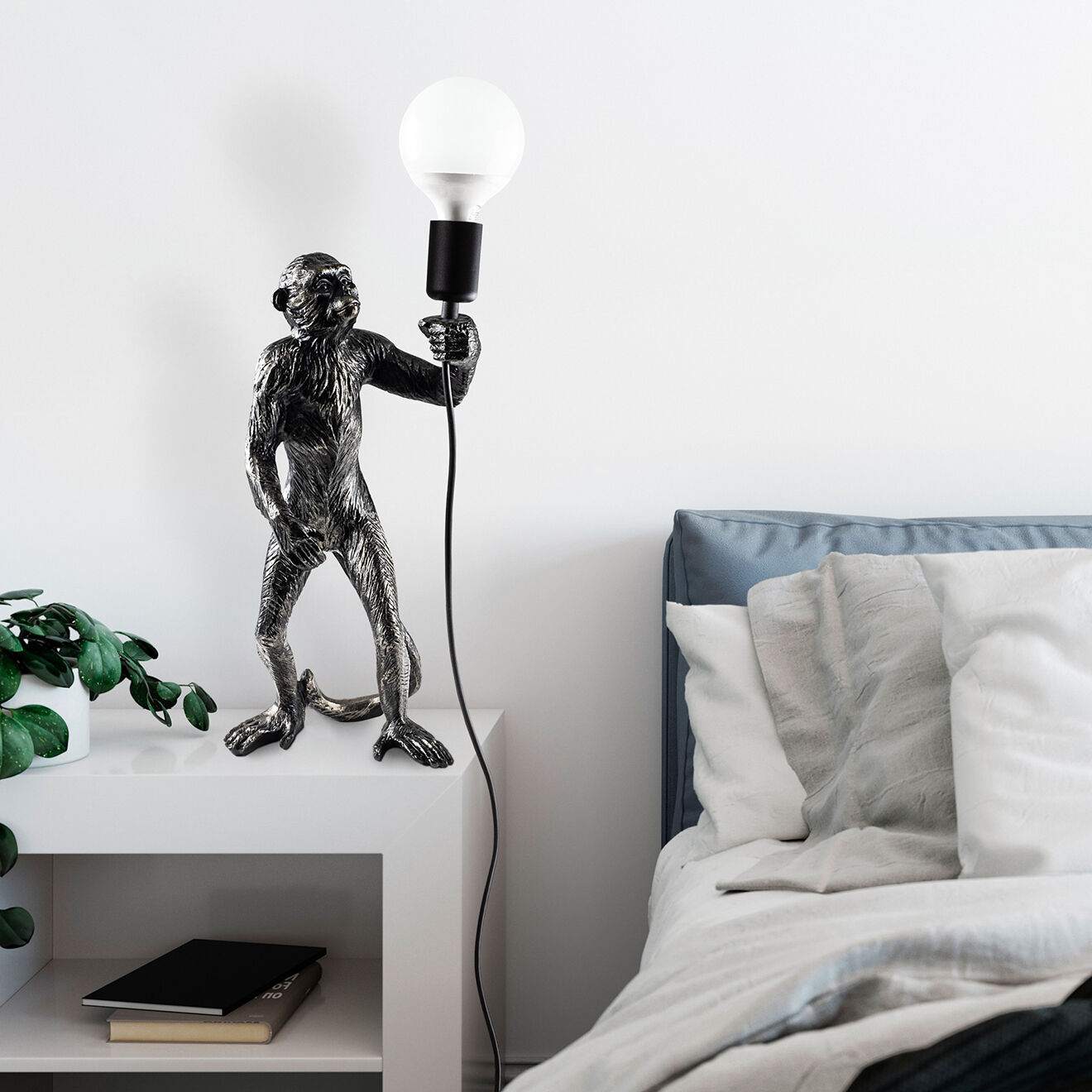 Sheen Lampe de table Singe noire - 19x46x19 cm