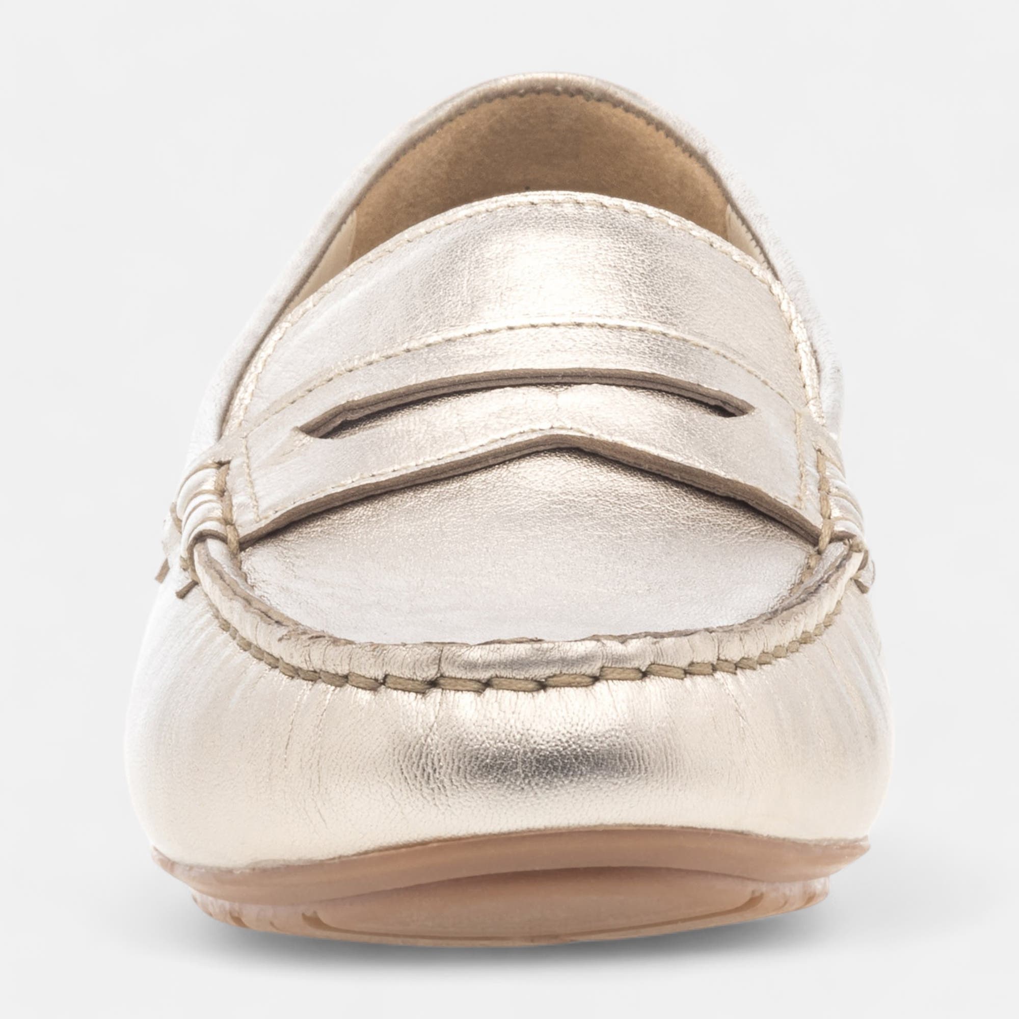 Mocassins Femme en cuir or
