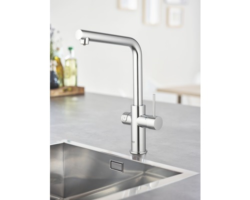 GROHE keukenkraan met belucht water, GROHE BLUE HOME, chroom 31454001