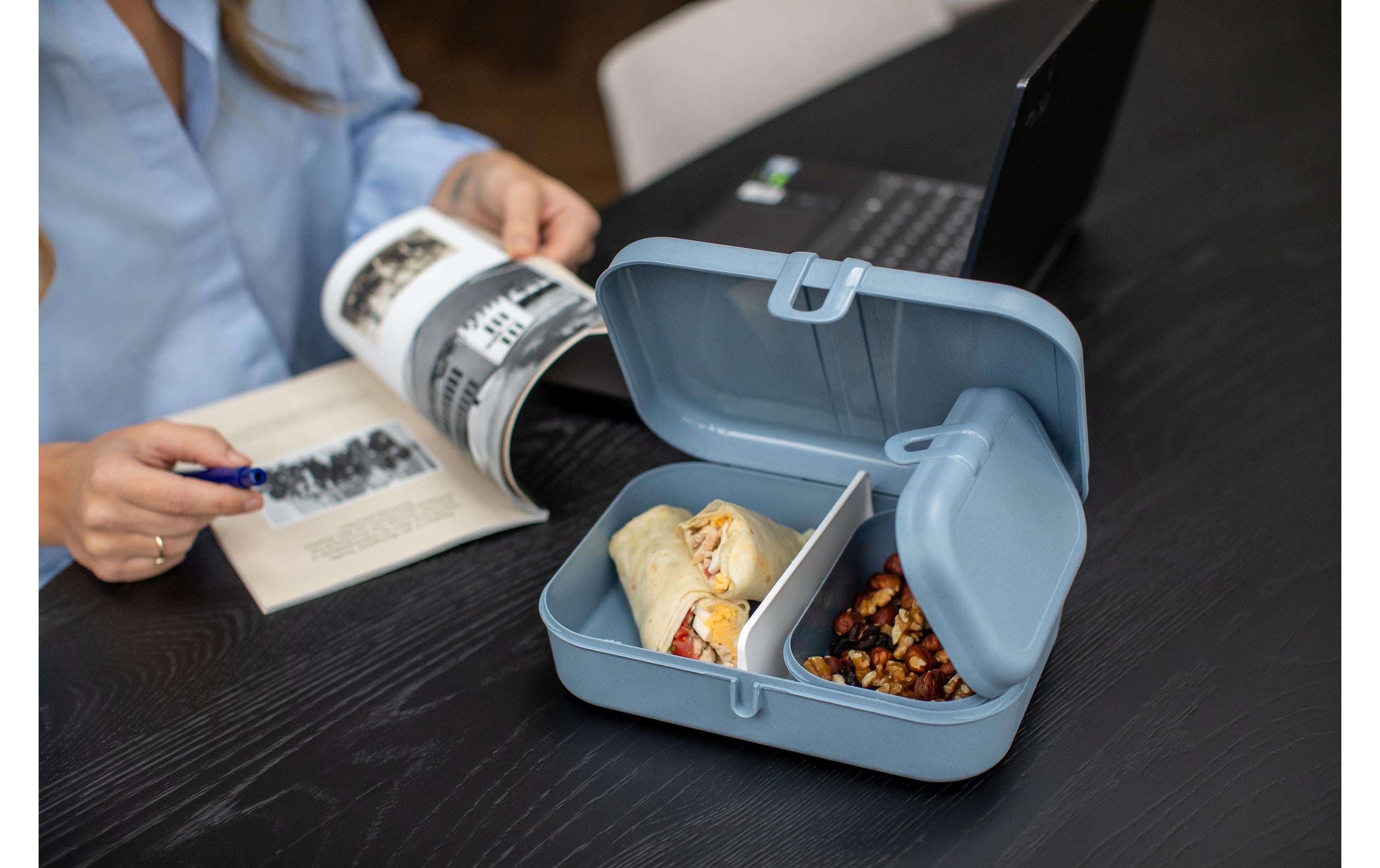 Lunchbox Pascal L BlauLunchbox mit Trennsteg