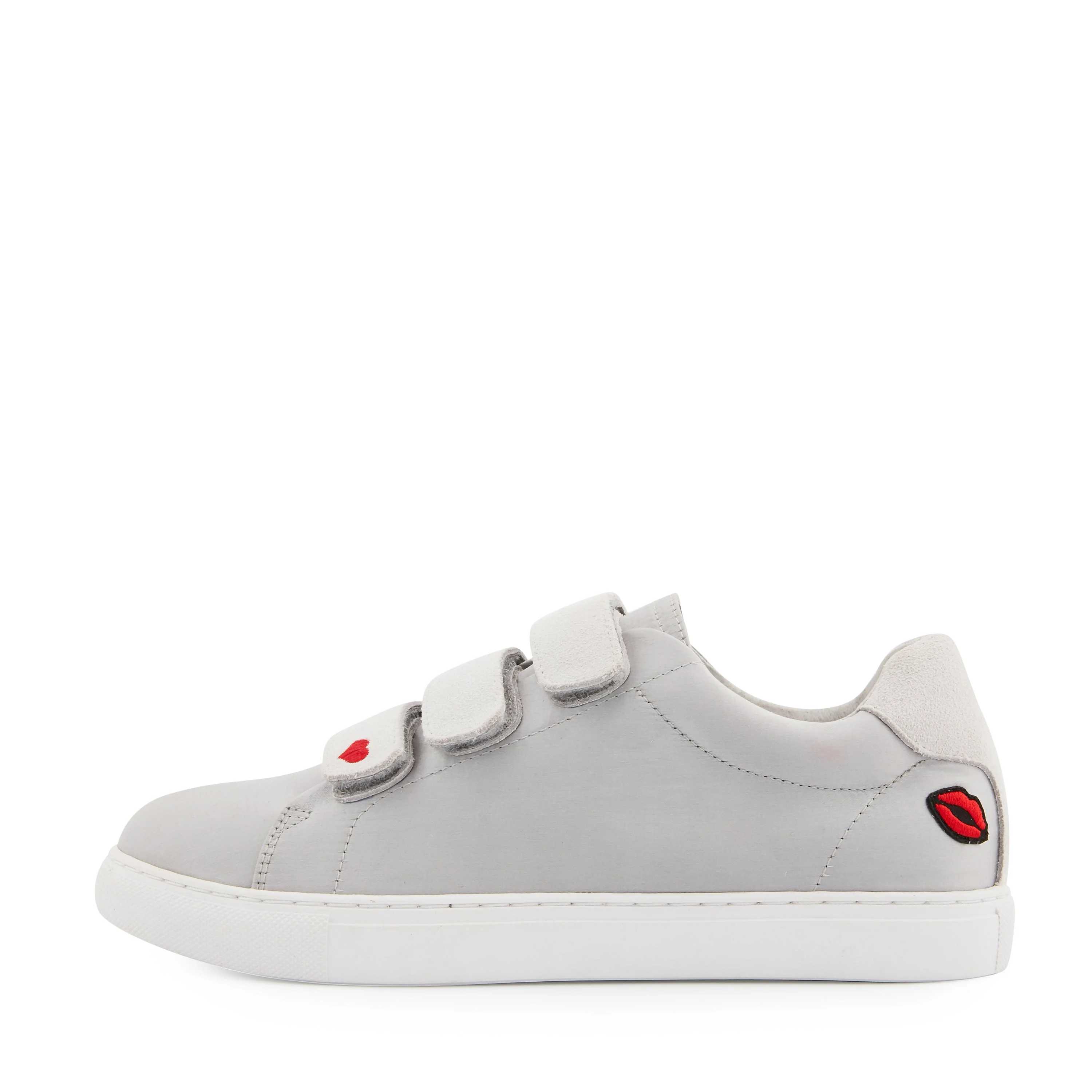 EDITH SATIN AMOUR - Sneakers en cuir | Gris
