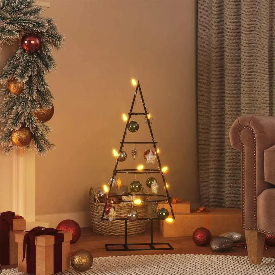 vidaXL - Metalen Kerstboom - Zwart - 60 cm