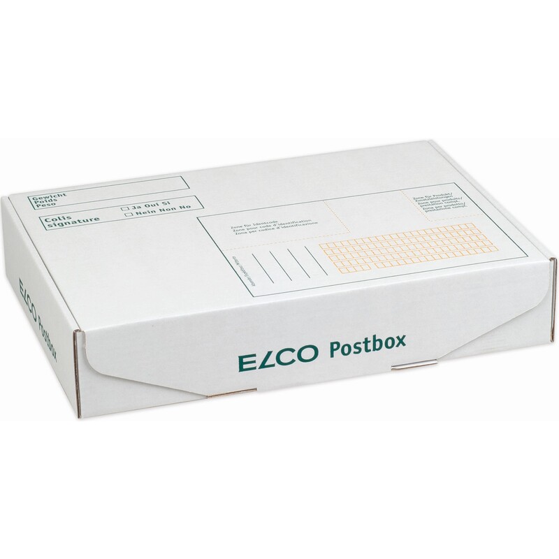 Elco Versandkarton Postbox, 244 x 175 x 49.5 mm, weiss, 5 Stück