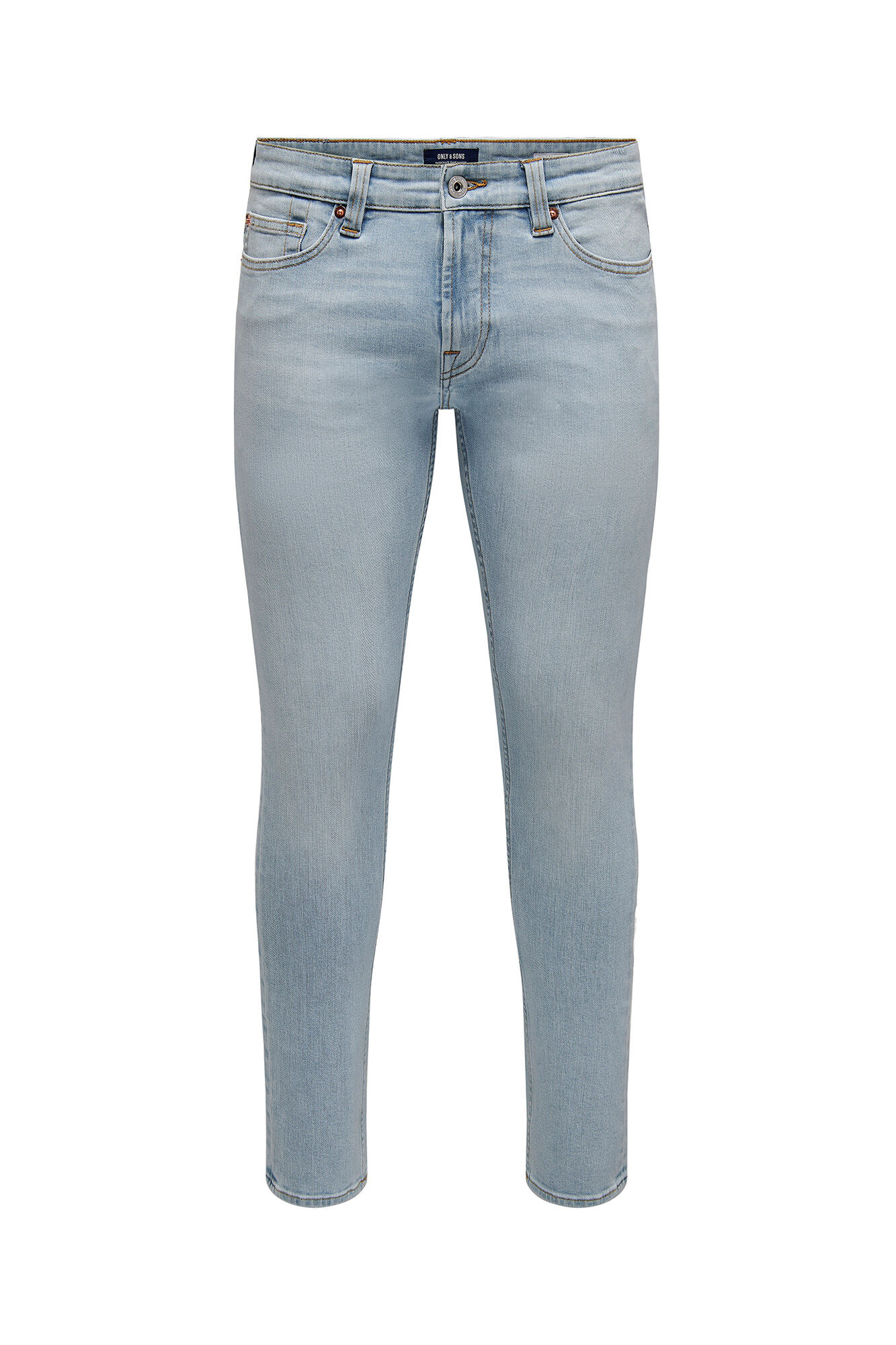 calça jeans de corte justo
