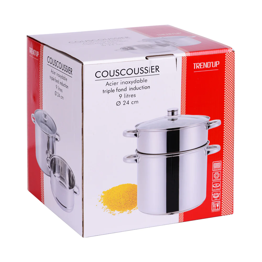 Couscoussier inox 24 cm 9 litres Trend'up