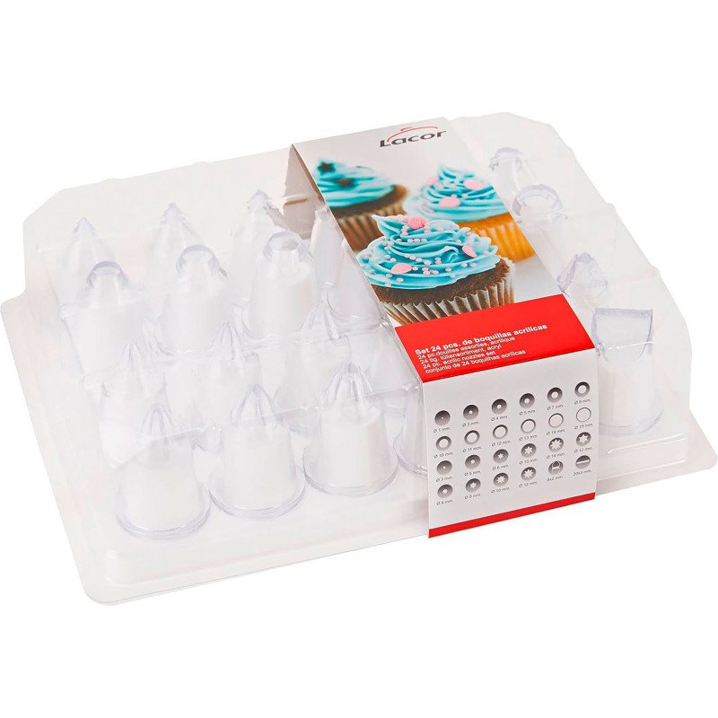 Douilles à patisserie en acrylique - Lot de 24