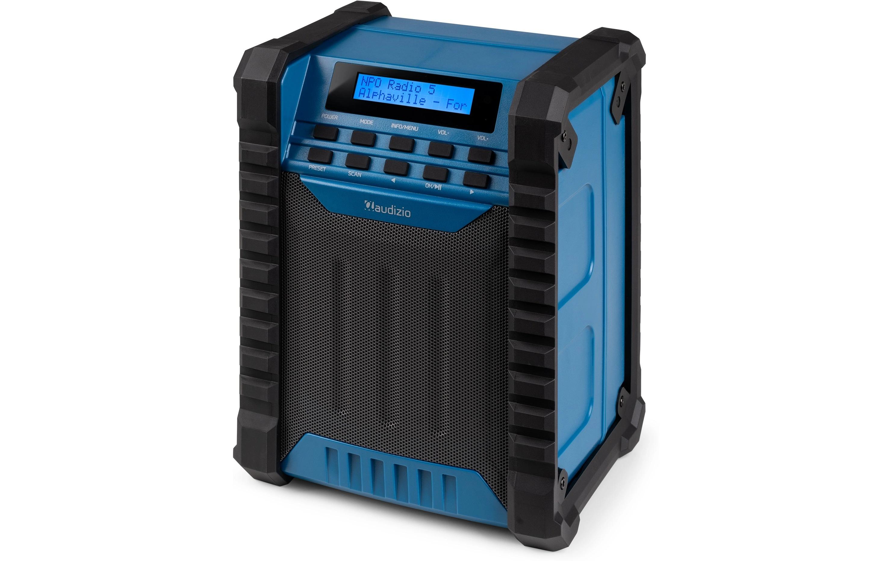 Baustellenradio Temi BlauDAB+ Baustellen-Radio mit Akku und IP54