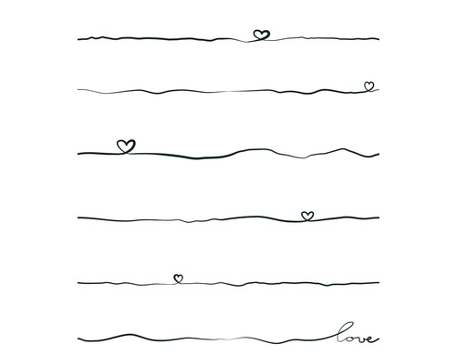Vliesbehang 38140-3 Little Love Hearts zwart-wit