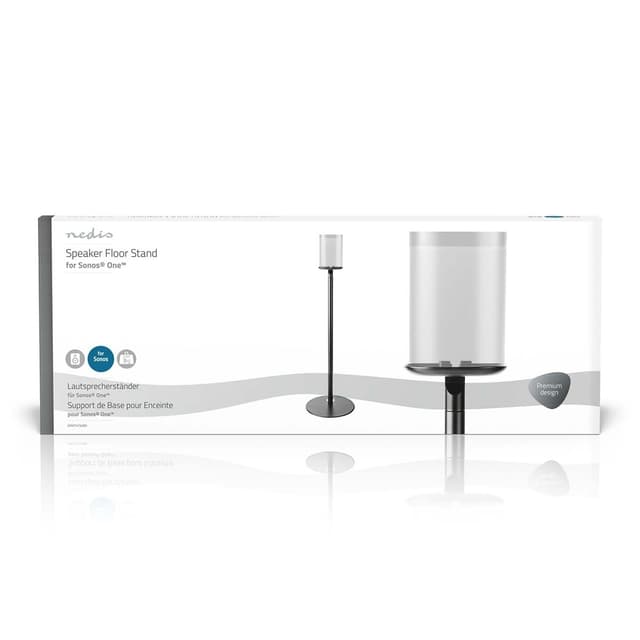 Nedis Speaker Mount | Kompatibel med: Sonos® One SL™ / Sonos® One™ / Sonos® PLAY:1™ | Gulv | 3 kg | Fast | ABS / Stål | Sort