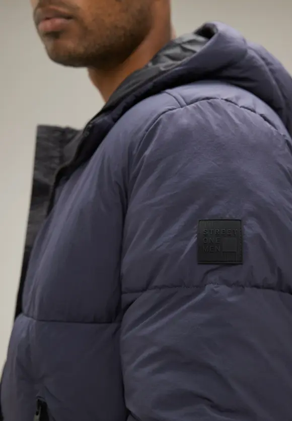 Sportive Puffer Winterjacke - deep night blue