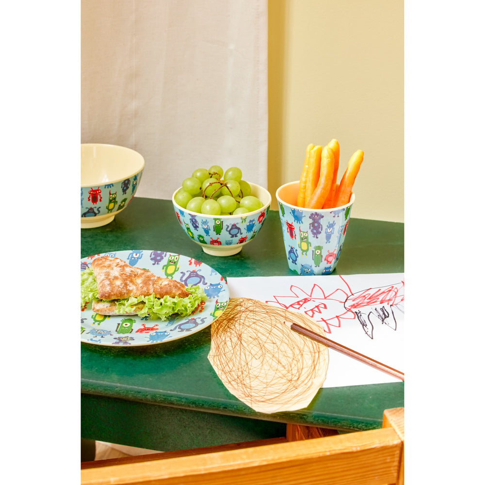 Køb Rice Melamine Skål Med Monsters Print - Medium - 700 Ml