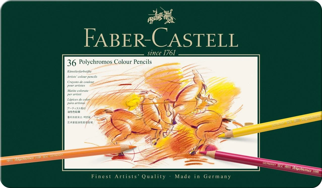 Faber-Castell - Polychromos farveblyanter - Metalæske med 36 stk(110036)