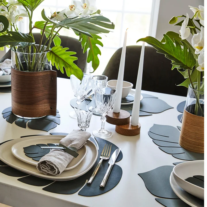 Lind DNA - Tischset Monstera L, Nupo pastell-grün