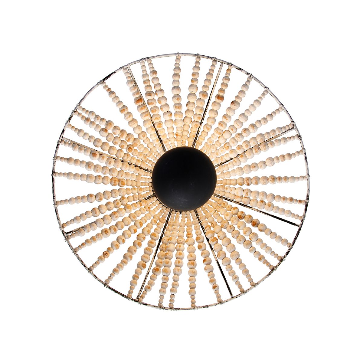 Oosterse wandlamp beige met kralen - Moti