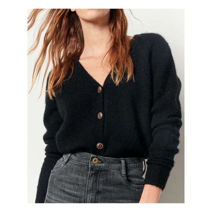 Sessùn Cardigan Swann Laine et Alpaga | Noir