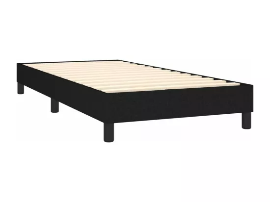 Sommier tapissier avec matelas et LED Noir 90x190 cm Tissu