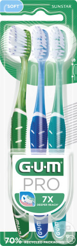 Gum Pro 525 Brosses À Dents 3 Pièces