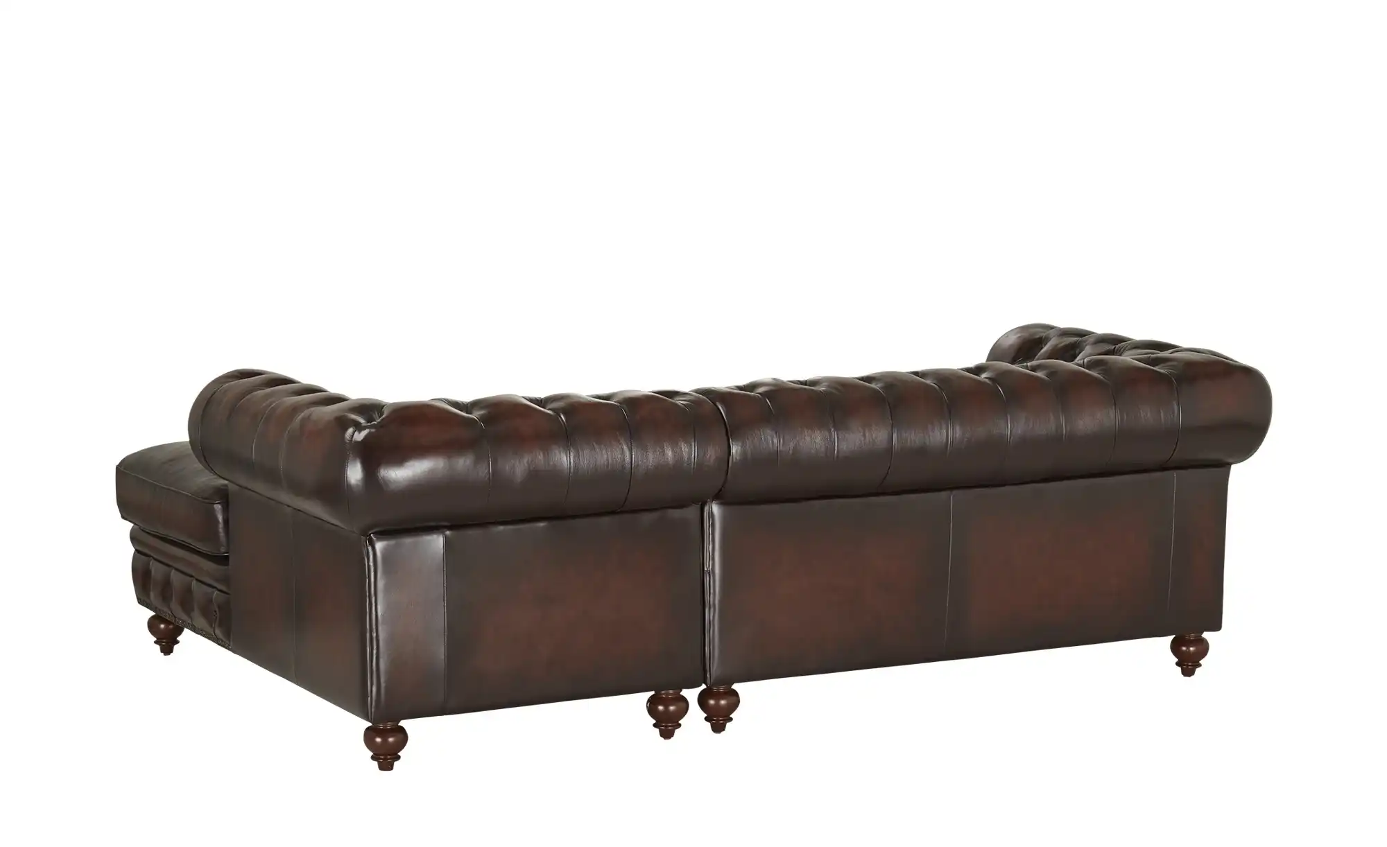 uno Ecksofa Bezug aus Echtleder Chesterfield
