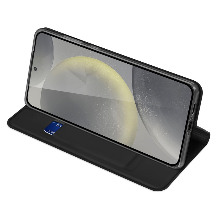 Samsung Galaxy S24 FE Flip Wallet Cover Leder Tasche - Schwarz