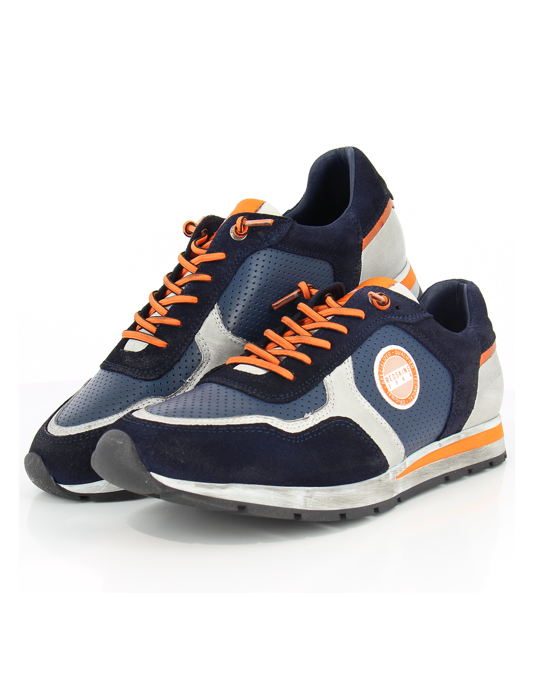 redskins Baskets de ville stitch Bleu/Orange