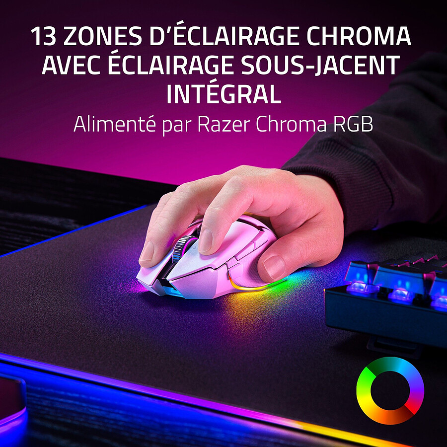 Razer Basilisk V3 Pro 35K - Blanc