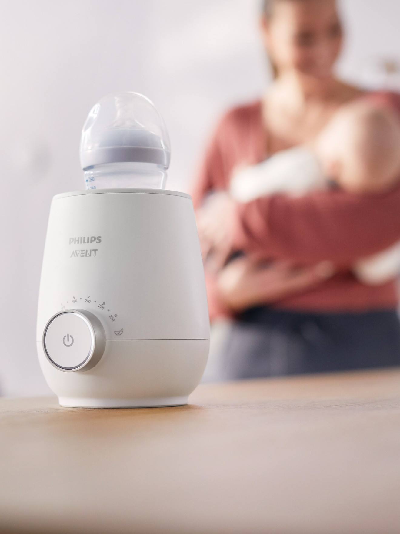 Aquecedor de mamadeiras elétrico Philips AVENT SCF358, branco claro, liso