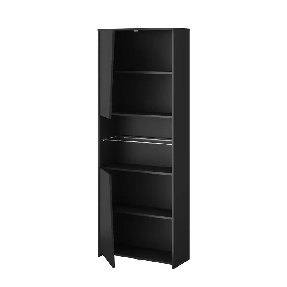 Gaming boekenkast 67cm met ledstrip - zwart