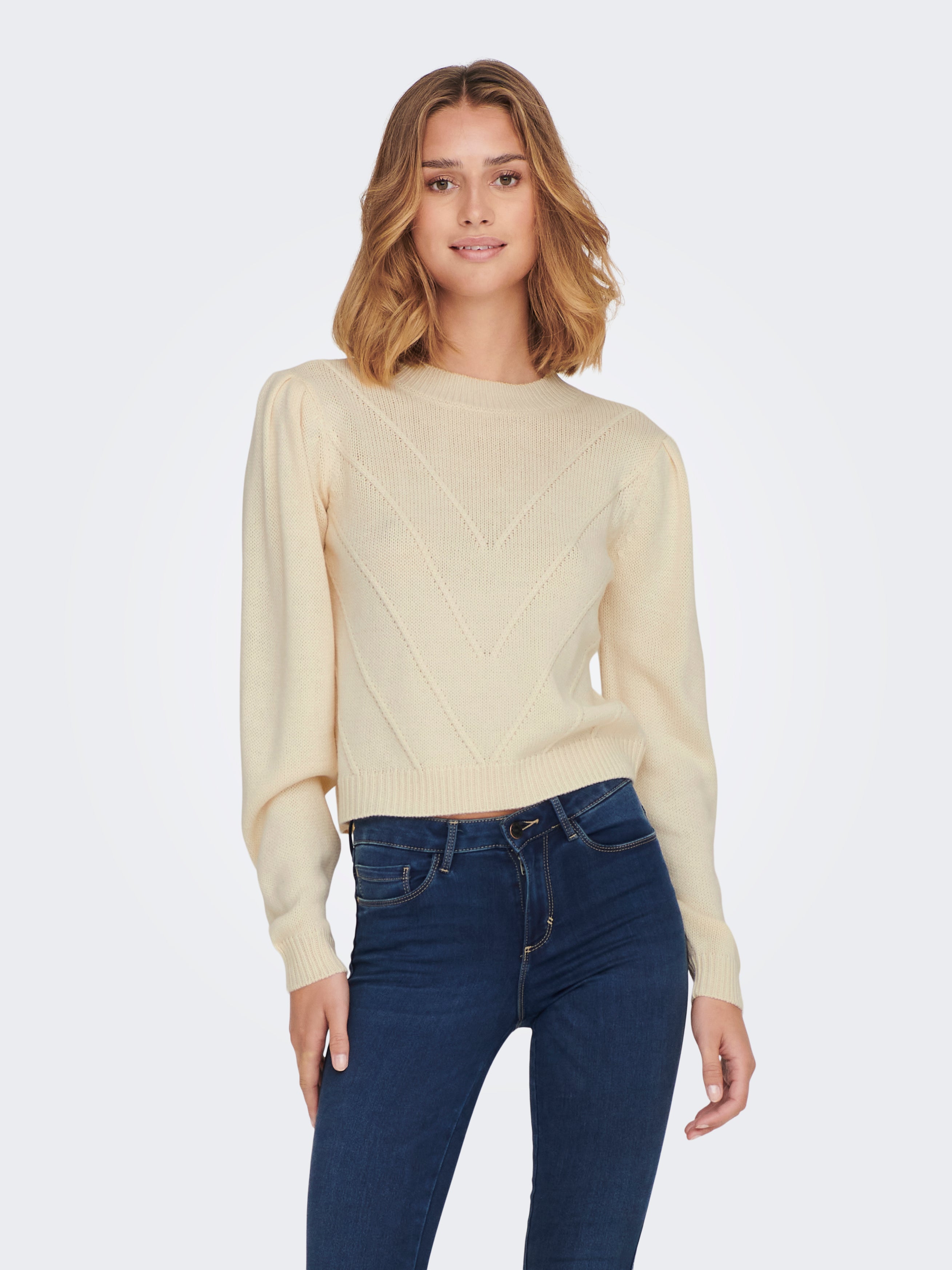 JDYCIKKA Strickpullover Eggnog