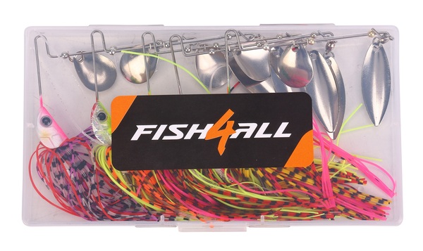 Coffret de spinnerbaits vibrants Fish4All 15g (5pcs)