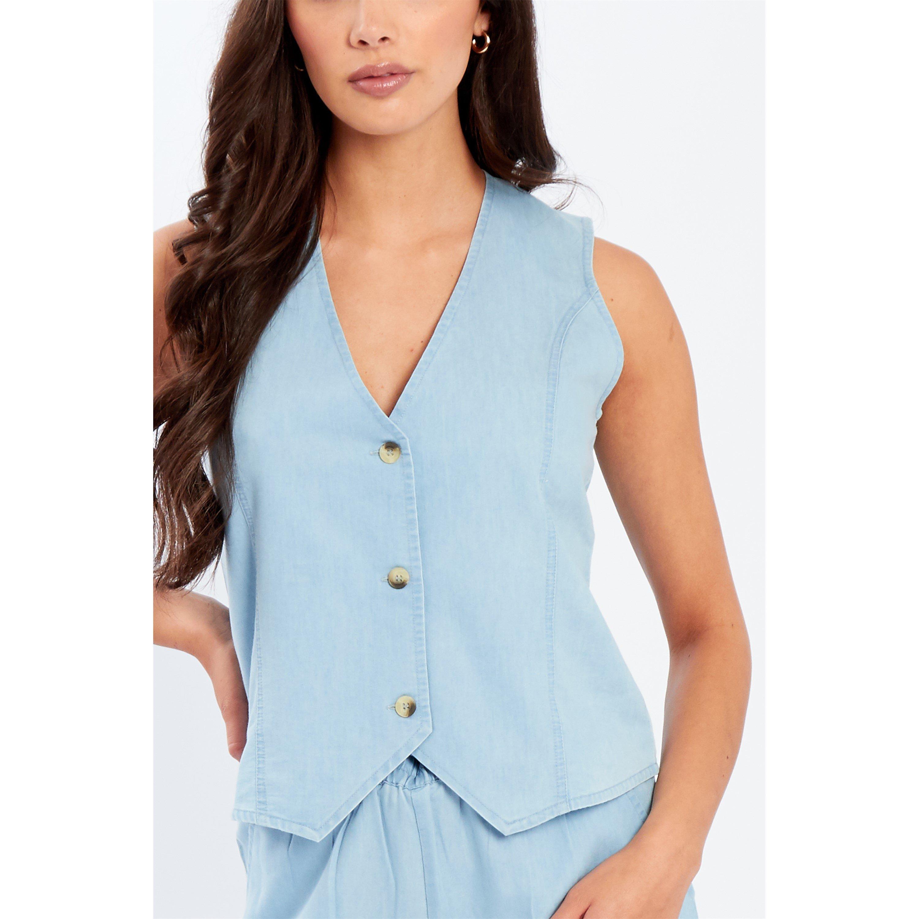 Be You Chambray Chambray Wide leg Trousers