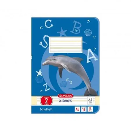 Herlitz Heft A5 Lin. 2 FSC-Mix farbig, 16 Blatt