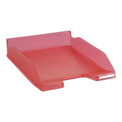Exacompta COMBO - Corbeille à courrier framboise translucide
