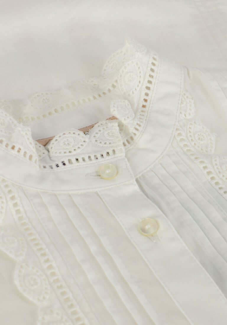 SCOTCH & SODA gebroken wit scotch & soda blouse long-sleeved broderie anglaise detail shirt
