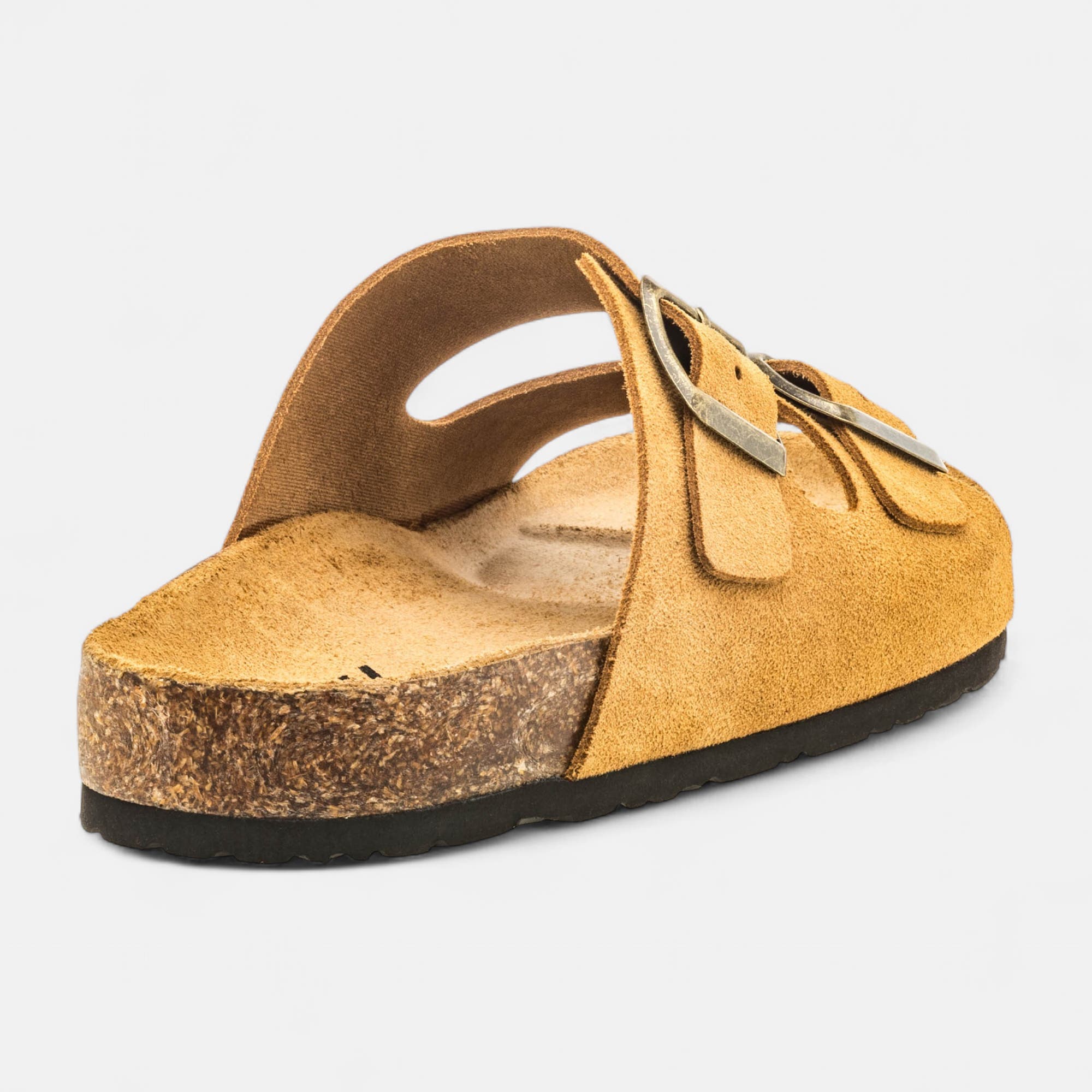 Mules semelle liège Homme en cuir beige