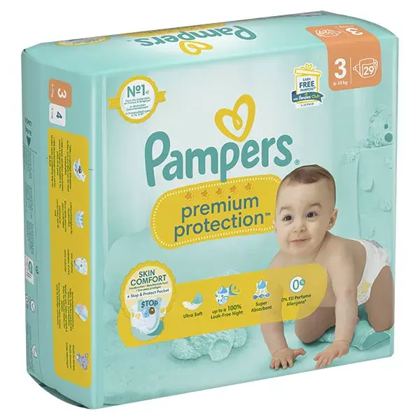 Fraldas Pampers Premium Protection T3 (6-10 kg)
