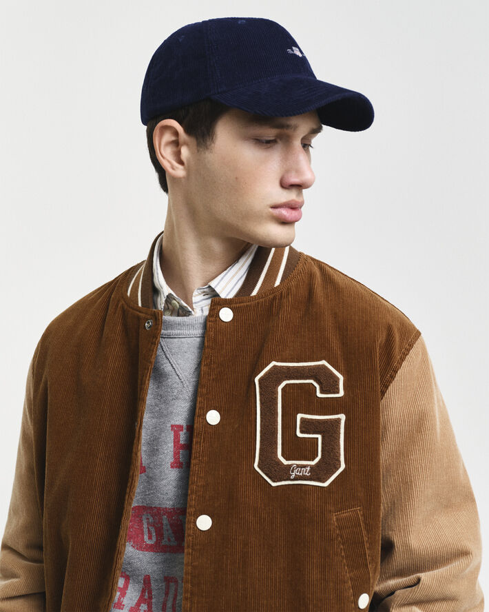Gant CORD VARSITY JACKET Cacao