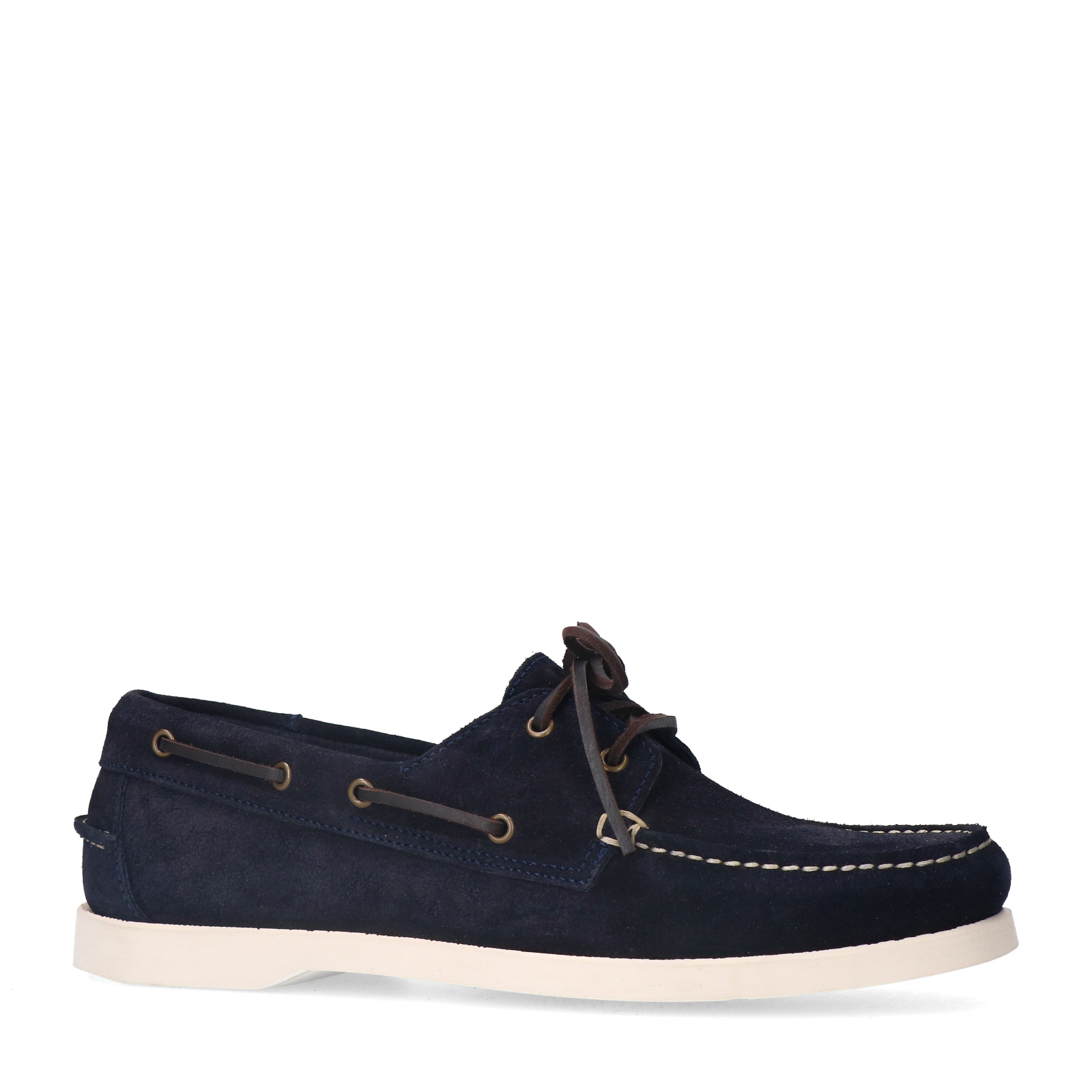 Donkerblauwe suède bootschoenen