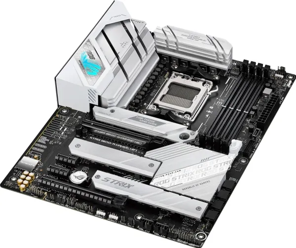 ASUS ROG STRIX B650-A GAMING WIFI - Bundkort - ATX - Socket AM5 - AMD B650 Chipset - USB-C 3.2 Gen 2x2, USB-C 3.2 Gen2, USB 3.2 Gen 2, USB 3.2 Gen 1 - 2.5 Gigabit LAN, Wi-Fi 6, Bluetooth - onboard grafik (CPU påkrævet) - HD Audio (8-kanaler)