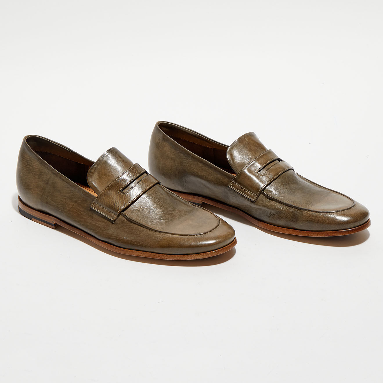 Sturlini Mocassins en cuir brenta carver vertes