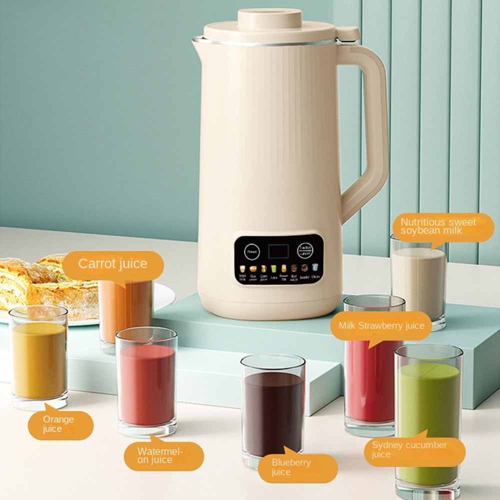 Machine à Lait Végétaux, Machine à Lait de Noix Automatique 600 ml, 600W Machine pour Lait Végétal Fait Maison sans Lactose, pour Avoine, Soja, Noix, Fruits etc. Multifonctionnel et Santé : Cuisine et Maison