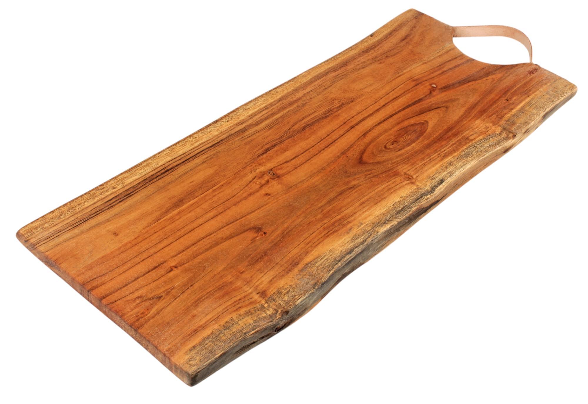 PLANCHE PRESENTATION ACACIA NATUREL AVEC POIGNEE 55X22CM