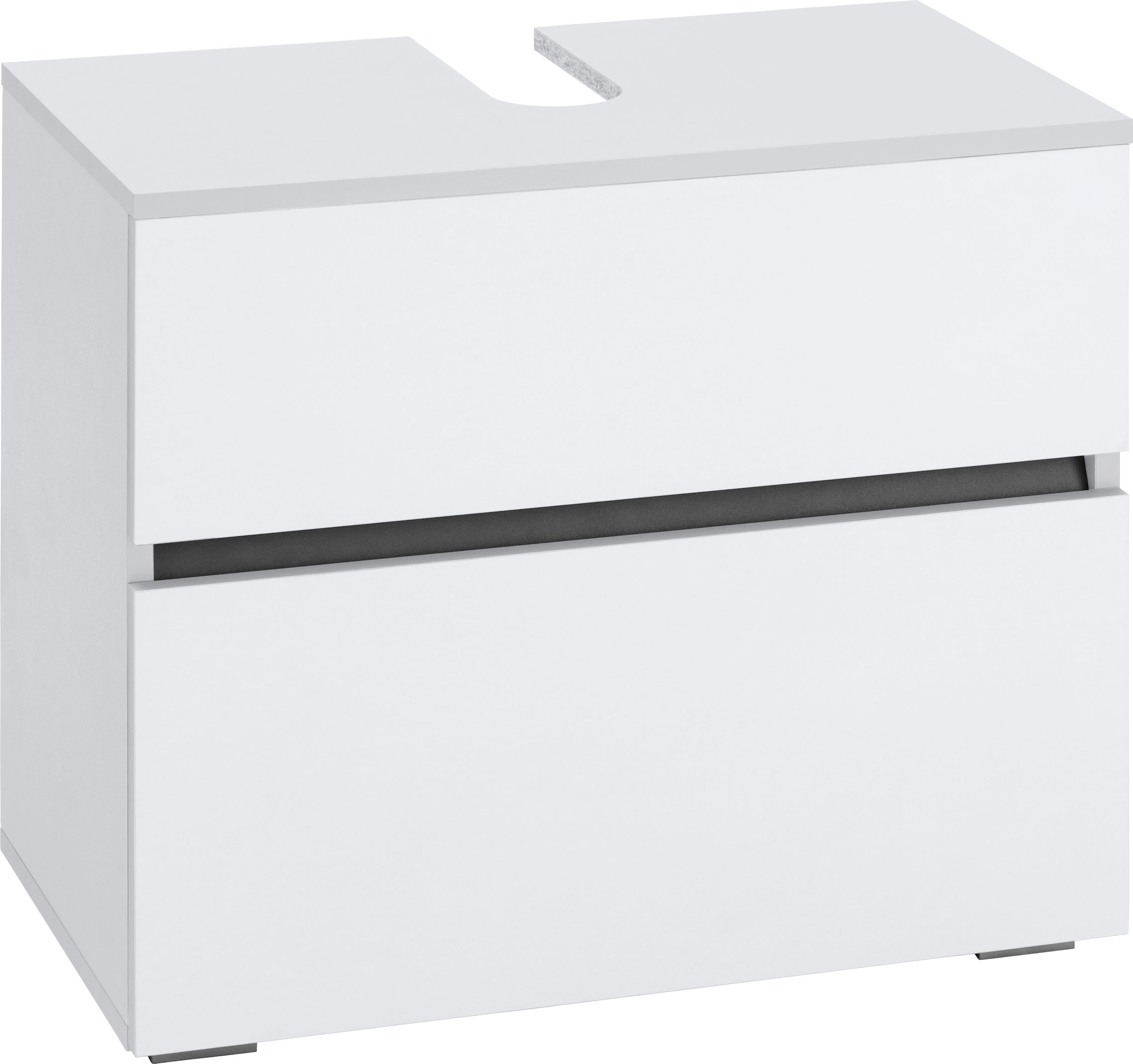 Home affaire Waschbeckenunterschrank »Wisla« Siphonausschnitt, Push-to-open-Funktion, Breite 60cm, Höhe 55 cm